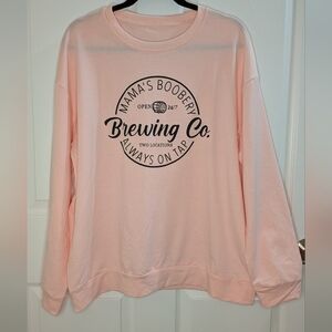 Funny Maternity Pink Lightweight Sweatshirt
